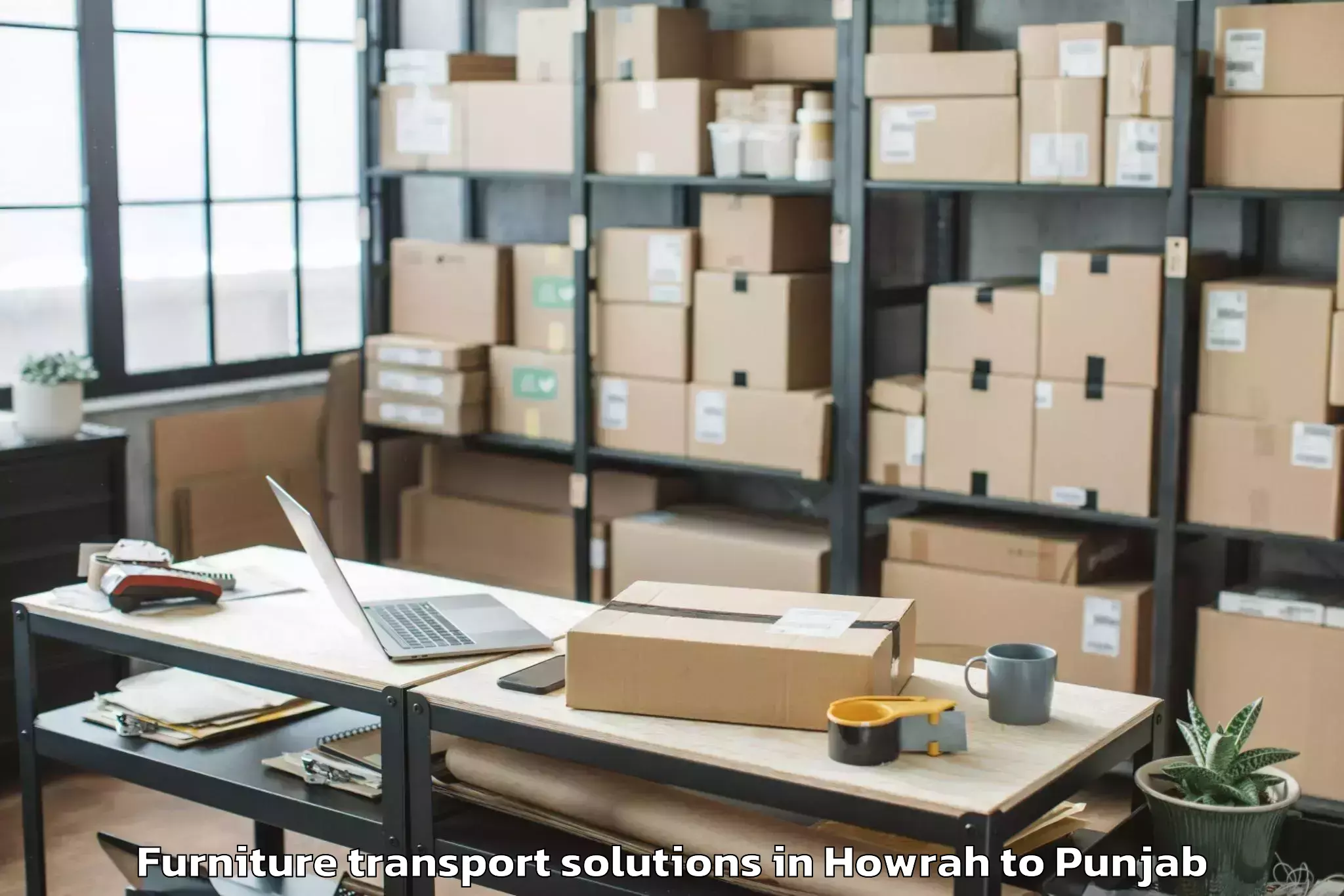 Discover Howrah to Dera Nanak Furniture Transport Solutions